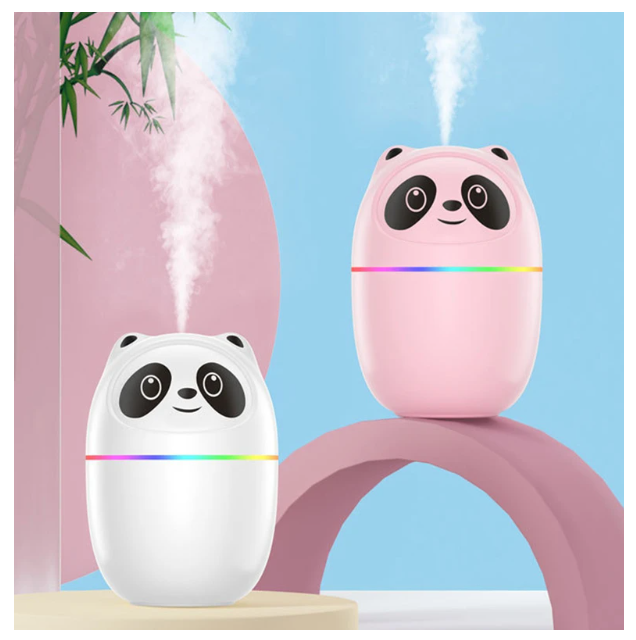 HUMIDIFICADOR AROMÁTICO 220 ML DE PANDA CON 6 ESENCIAS BLANCO - 5