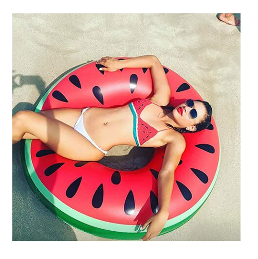 FLOTADOR DE SANDIA INFLABLE DE 120CM PARA PISCINAS Y PLAYAS - 2