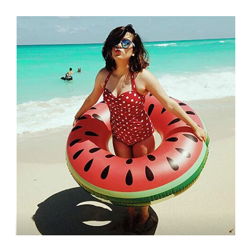 FLOTADOR DE SANDIA INFLABLE DE 120CM PARA PISCINAS Y PLAYAS - 3