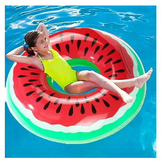 FLOTADOR DE SANDIA INFLABLE DE 120CM PARA PISCINAS Y PLAYAS - 6