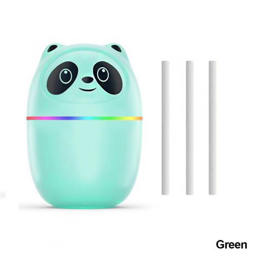 HUMIDIFICADOR AROMÁTICO 220 ML DE PANDA CON 6 ESENCIAS VERDE - 2