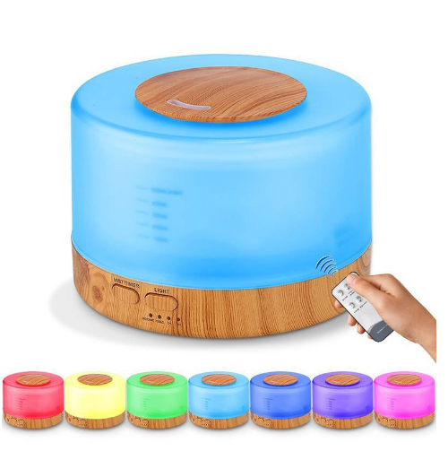 GENÉRICO HUMIDIFICADOR 700ML CON LUCES LED DE COLORES VAPORIZADOR CON CONTROL REMOTO