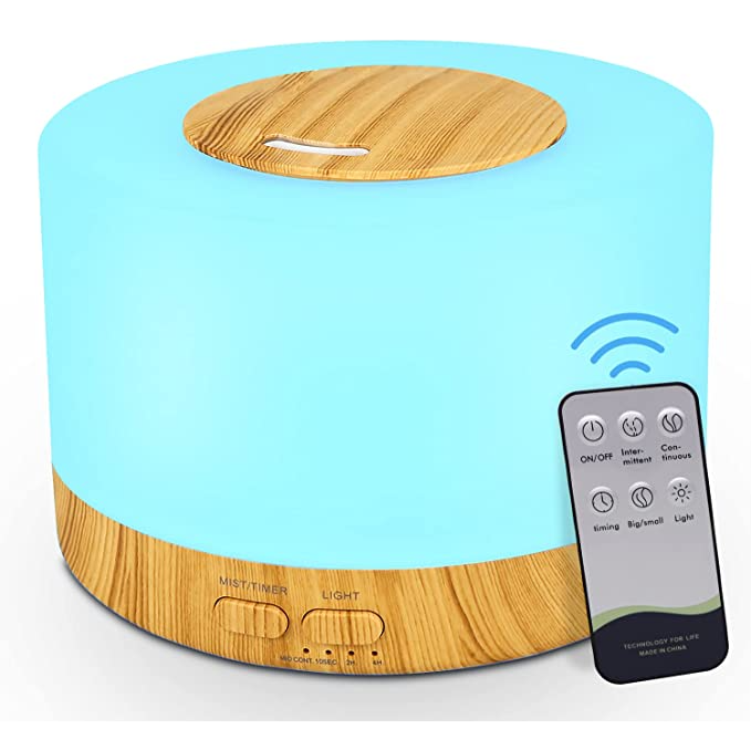 HUMIDIFICADOR 700ML CON LUCES LED DE COLORES VAPORIZADOR CON CONTROL REMOTO - 5