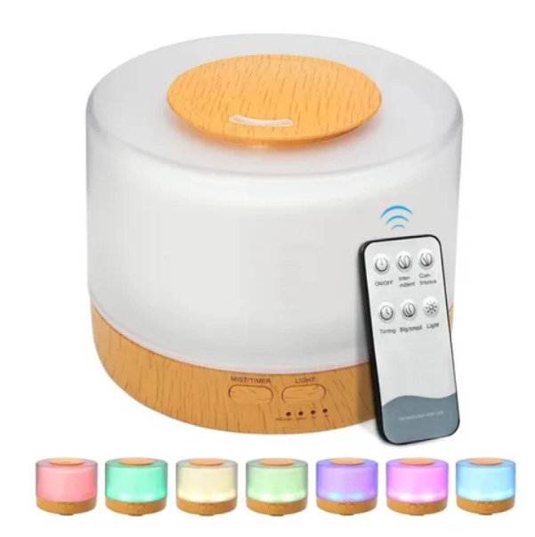 HUMIDIFICADOR 700ML CON LUCES LED DE COLORES VAPORIZADOR CON CONTROL REMOTO - 6