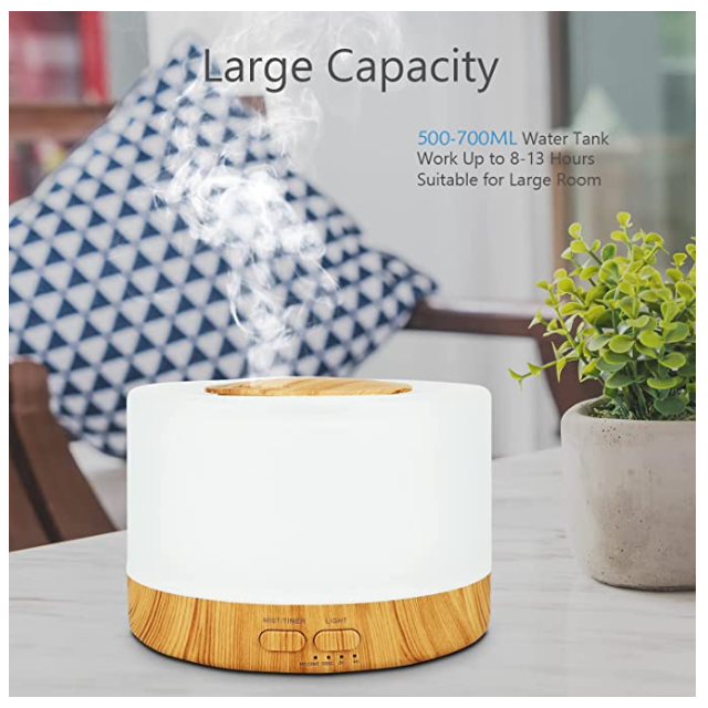 HUMIDIFICADOR 700ML CON LUCES LED DE COLORES VAPORIZADOR CON CONTROL REMOTO - 8