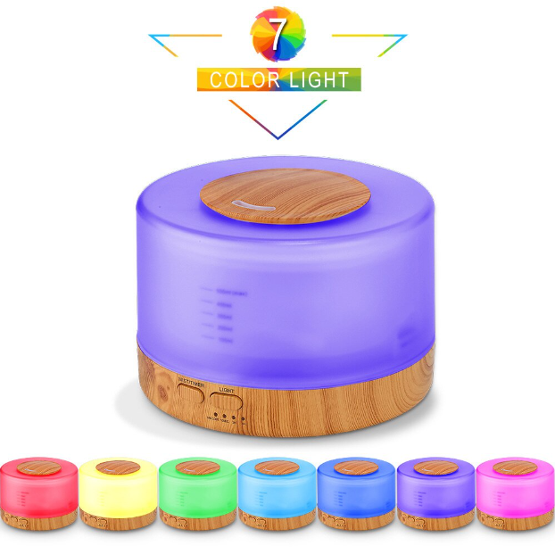 HUMIDIFICADOR 700ML CON LUCES LED DE COLORES VAPORIZADOR CON CONTROL REMOTO - 9