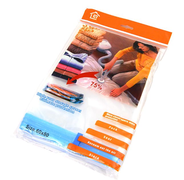 PACK 10 BOLSAS AL VACÍO ALMACENAMIENTO AHORRO ESPACIO 60X81 - 1