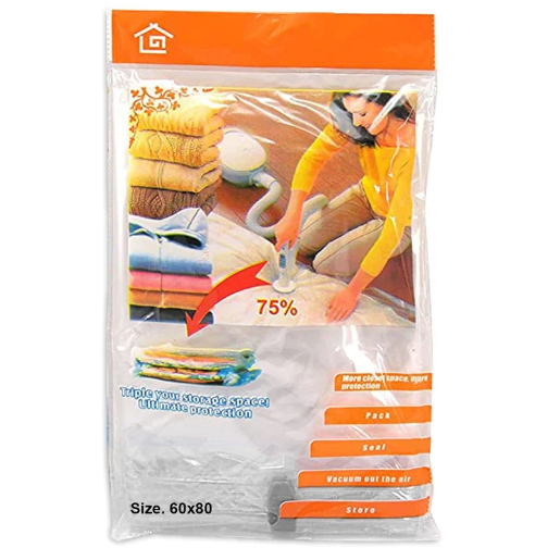 PACK 10 BOLSAS AL VACÍO ALMACENAMIENTO AHORRO ESPACIO 60X81 - 2