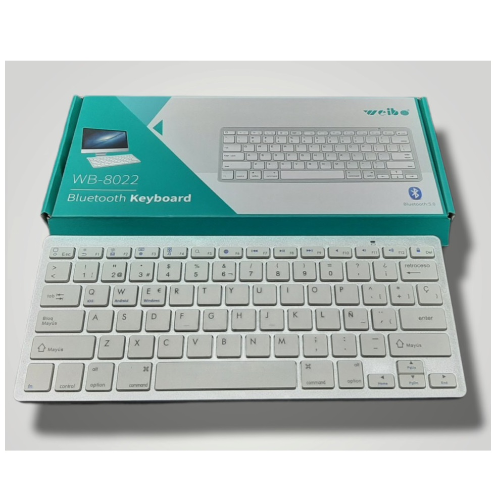 TECLADO BLUETOOTH WEIBO ESPAÑOL ULTRADELGADO - 2