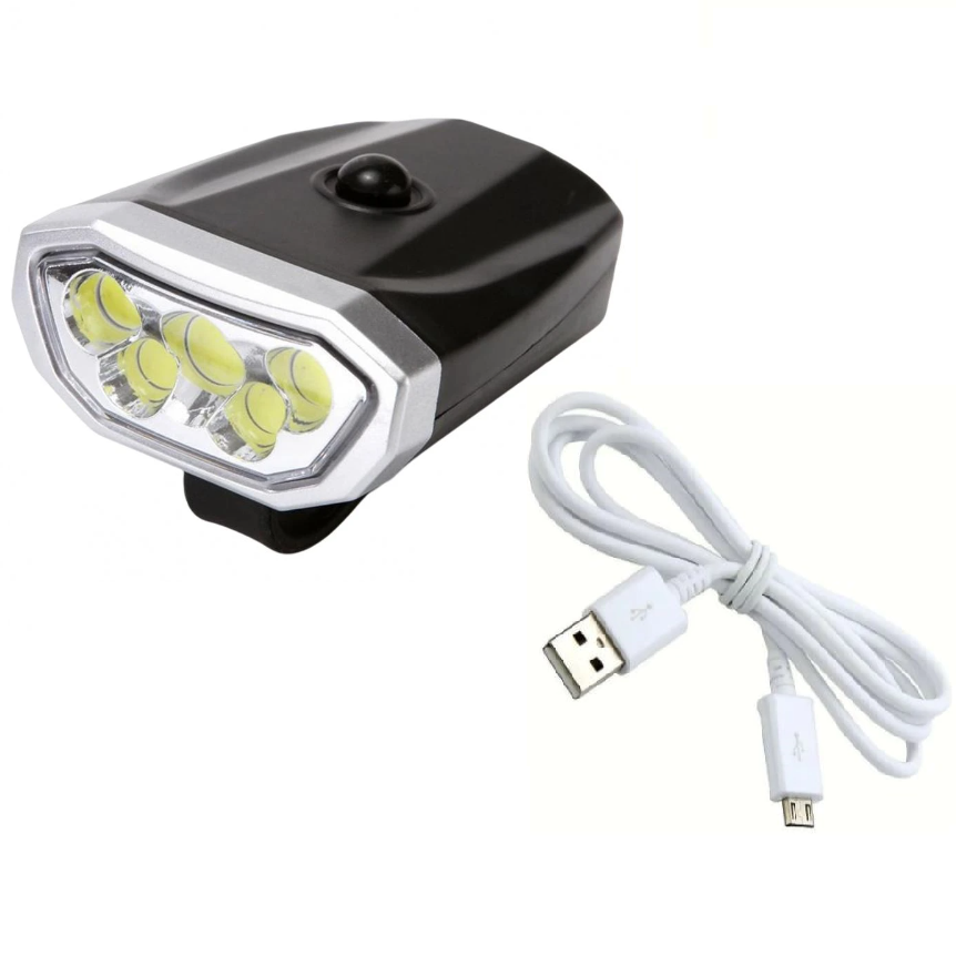 PACK DE LUZ DE BICICLETA LED COB Y LED RECARGABLE TRASERA - 2