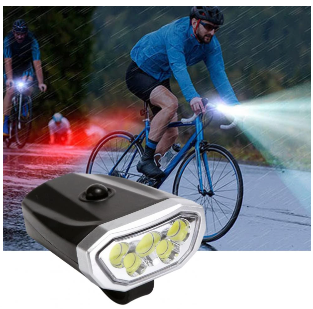 PACK DE LUZ DE BICICLETA LED COB Y LED RECARGABLE TRASERA - 5