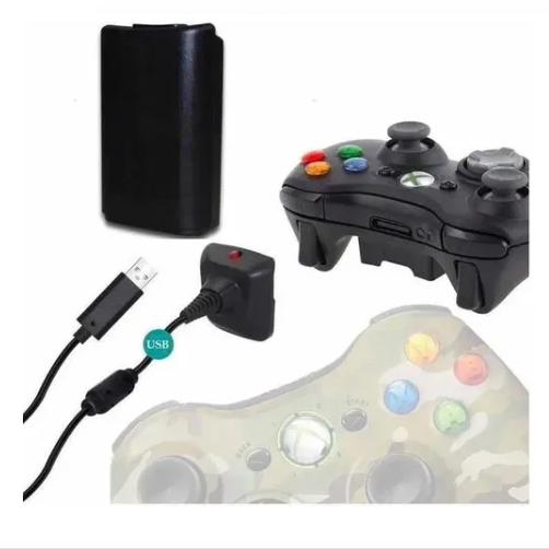KIT DE CARGA Y JUEGA CONTROL XBOX 360 BATERÍA 8000MAH - 2