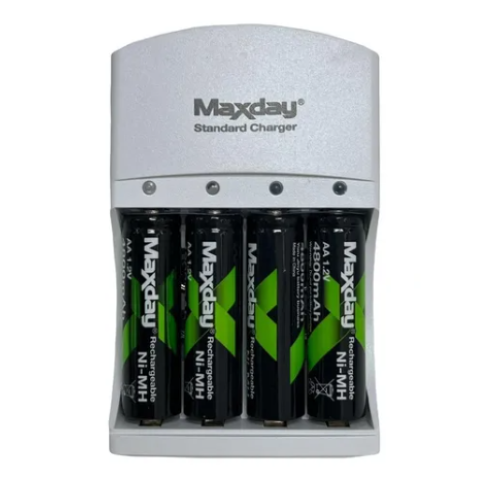 KIT CARGADOR DE PILAS + 4 PILAS DOBLE A DE 4800 MAH - 4
