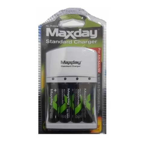KIT CARGADOR DE PILAS + 4 PILAS DOBLE A DE 4800 MAH - 5