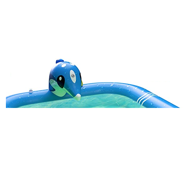 PISCINA INFLABLE NIÑOS 3 EN 1 CON DELFINES QUE SALPICAN AGUA - 3