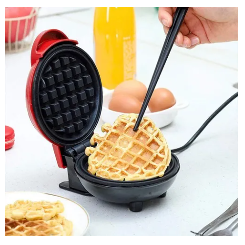 WAFLERA MINI MÁQUINA HACER WAFFLES FÁCIL USO CAPACIDAD 1 - 3