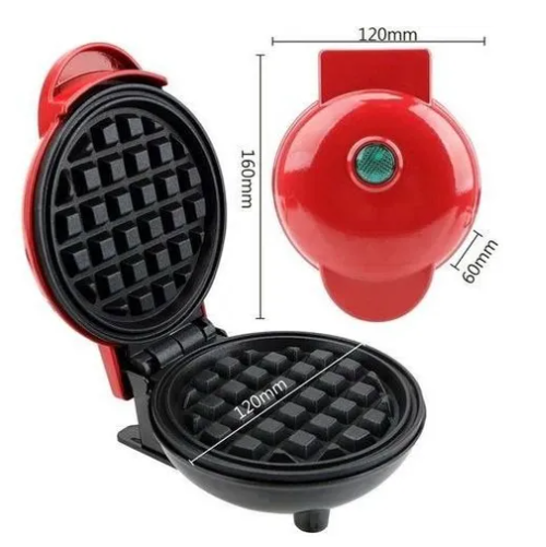 WAFLERA MINI MÁQUINA HACER WAFFLES FÁCIL USO CAPACIDAD 1 - 4