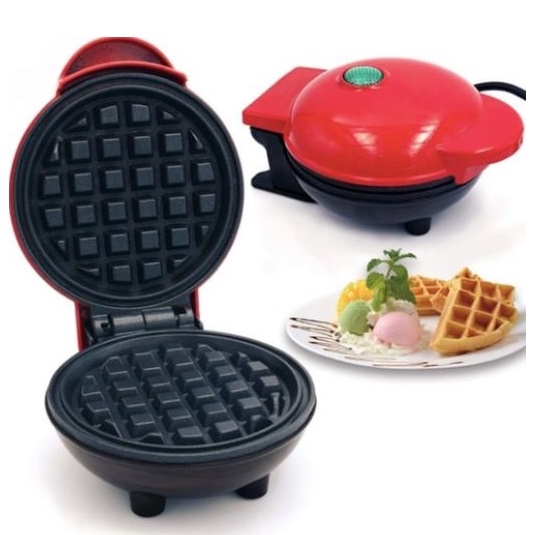 WAFLERA MINI MÁQUINA HACER WAFFLES FÁCIL USO CAPACIDAD 1 - 5