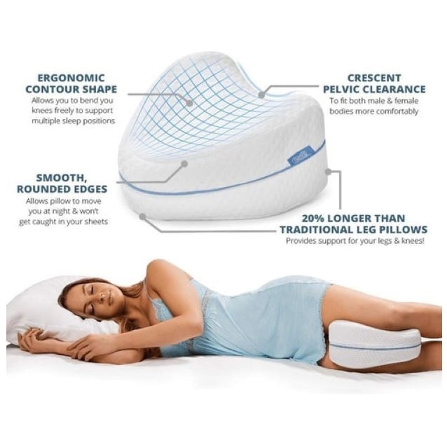 COJÍN ALMOHADA PIERNAS RODILLAS ORTOPÉDICO ALGODÓN BLANCO - 6