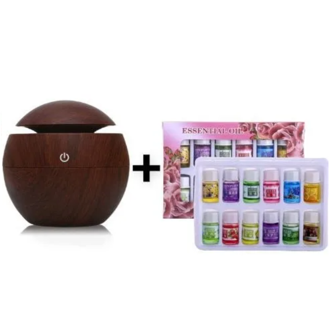 PACK DIFUSOR AROMÁTICO + 12 ACEITES ESENCIALES DE 3 ML C/U - 1