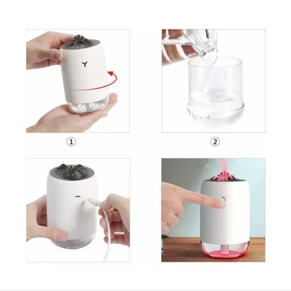 HUMIDIFICADOR CON LUZ MÁGICA DIFUSOR AROMÁTICO - 9