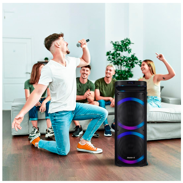 PARLANTE MASTER G KARAOKE BLUETOOTH 8 X2 60W MGPHANTOM - 6