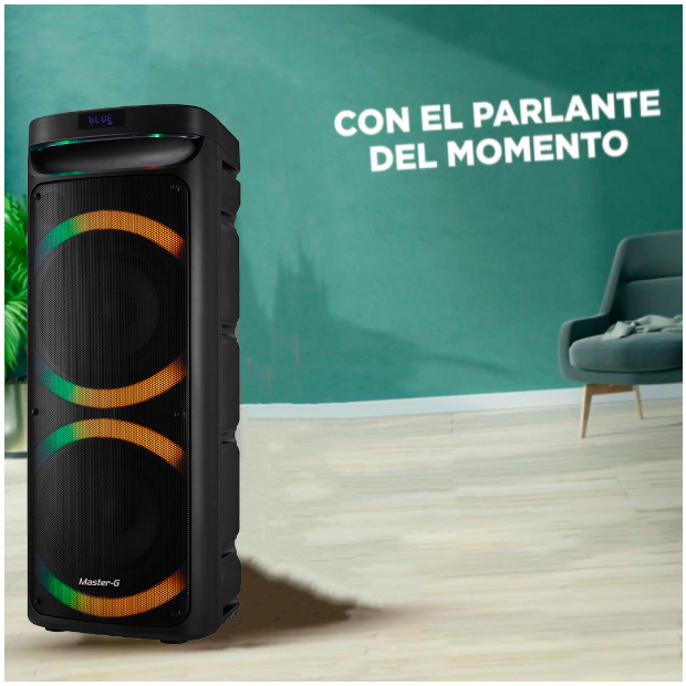 PARLANTE MASTER G KARAOKE BLUETOOTH 8 X2 60W MGPHANTOM - 8