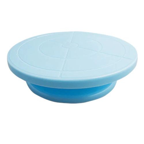 BASE PARA DECORAR TORTAS PLATO GIRATORIO CELESTE - 1