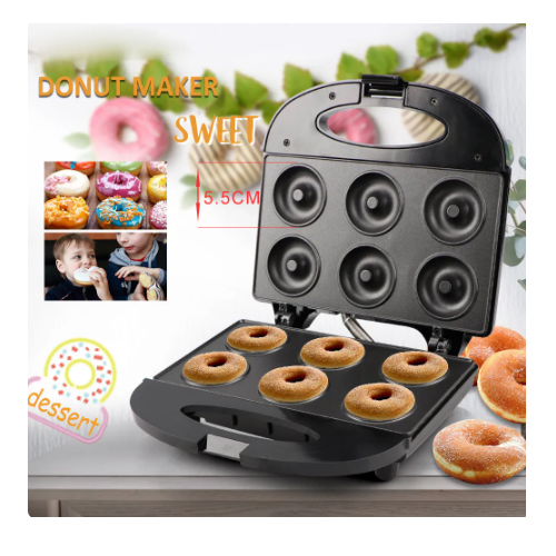 MÁQUINA MINI DONAS UNIDADES ANTIADHERENTE CAPACIDAD 6 - 3