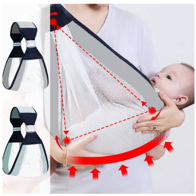 PORTABEBÉ CANGURO FÁCIL USAR ERGONÓMICO HASTA 15KG NEGRO - 2