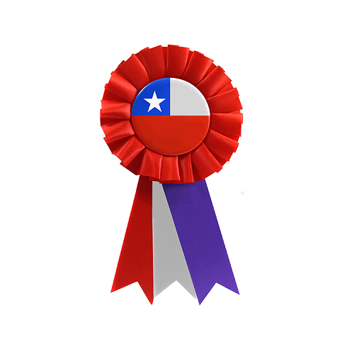 PACK X12 ESCARAPELA BROCHES LA BANDERA CHILENA - 1