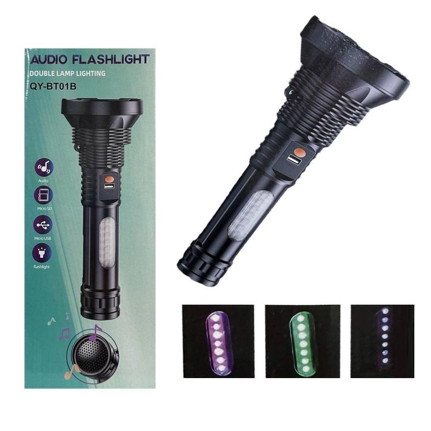 LINTERNA DE AUDIO PORTÁTIL DE DOBLE LÁMPARA RECARGABLE - 1