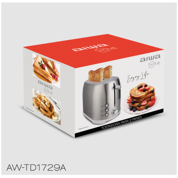 TOSTADORA DOS REBANADAS DE 800W AIWA CON 7 NIVELES - 3