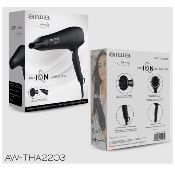 SECADOR DE PELO PROFESIONAL AIWA ADIOS AL FRIZZ AW-THA2203 - 6