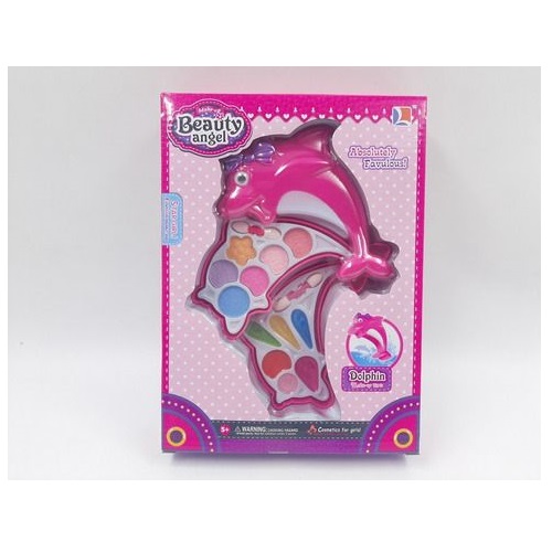 KIT DE MAQUILLAJE SOMBRAS LABIALES PARA NIÑAS FORMA DELFÍN - 4