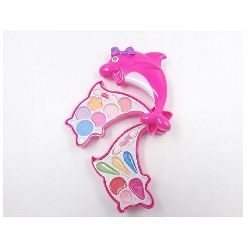 KIT DE MAQUILLAJE SOMBRAS LABIALES PARA NIÑAS FORMA DELFÍN - 5