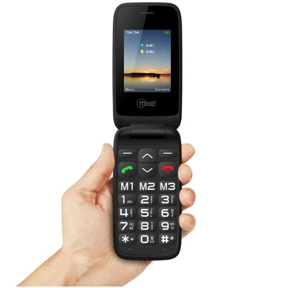 TELÉFONO SENIOR 4G ALMEJA NEGRO MLAD INCLUYE SIM CARD - 2