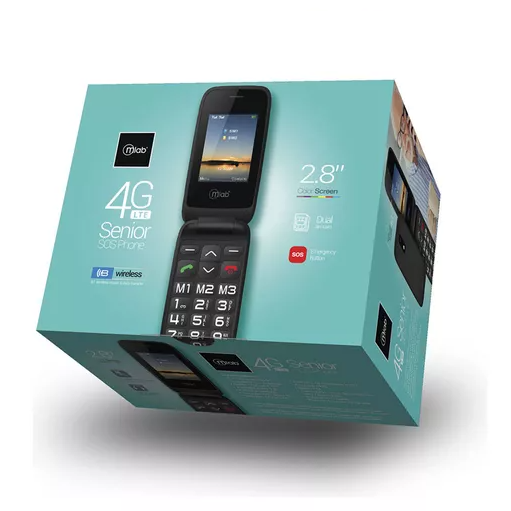 TELÉFONO SENIOR 4G ALMEJA NEGRO MLAD INCLUYE SIM CARD - 6