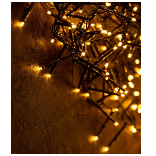 LUCES NAVIDAD GUIRNALDA 200 DECORACIÓN AMARILLO - 7