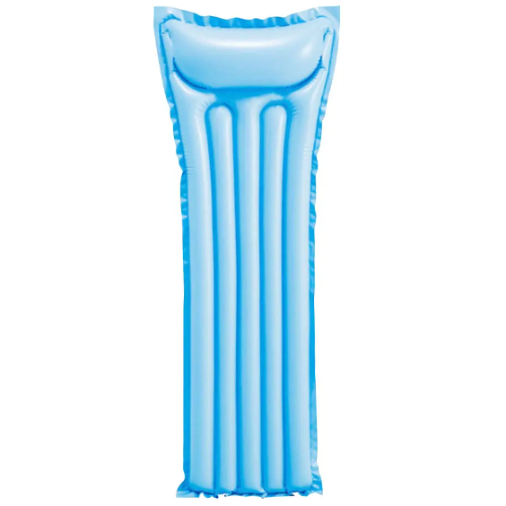 COLCHÓN INFLABLE DE 183X68CM COLCHONETA AZUL PARA PISCINA VERANO - 1