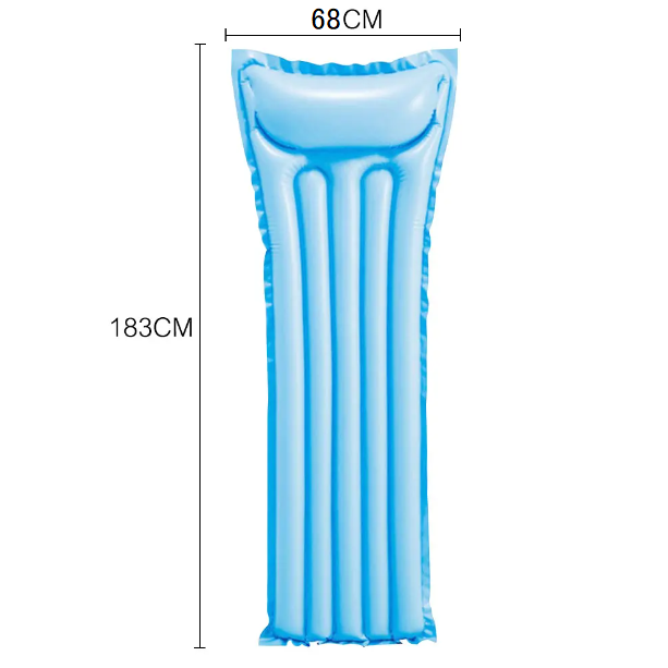 COLCHÓN INFLABLE DE 183X68CM COLCHONETA AZUL PARA PISCINA VERANO - 2