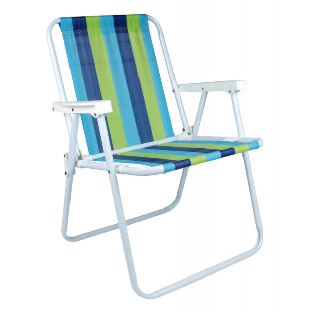 SET DE 3 SILLAS DE PLAYA CON APOYABRAZOS PLEGABLE VACACIONES VERANO - 3
