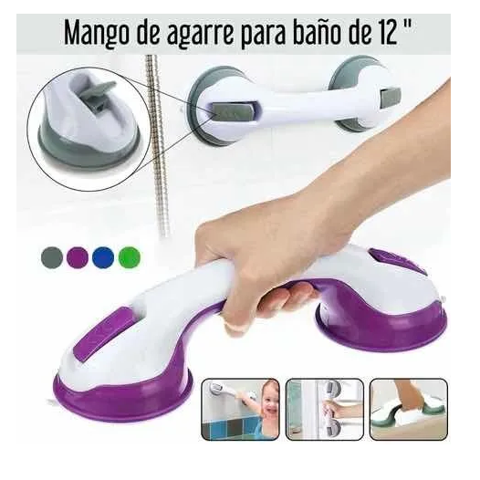 MANGO DE AGARRE DE SEGURIDAD DE TINA Y DUCHA SOPORTE RESISTENTE - 4