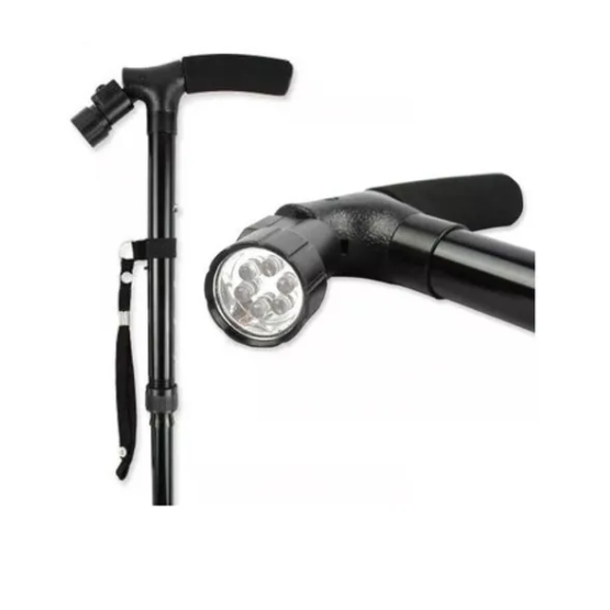 BASTÓN ORTOPÉDICO PLEGABLE CON POTENTE LUZ LED - 3
