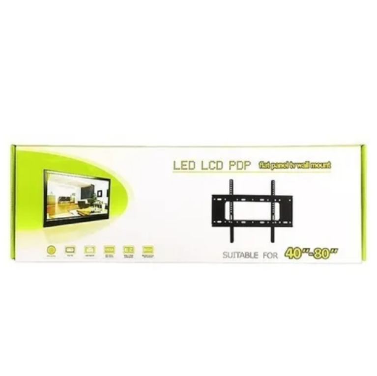 SOPORTE BASE PARED NEGRO TV PLANO 40-80" - 6