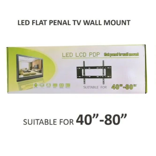 SOPORTE BASE PARED NEGRO TV PLANO 40-80" - 7