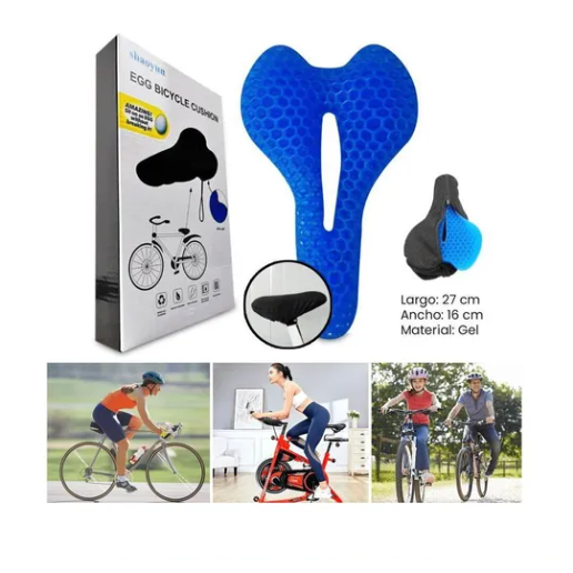 ASIENTO PARA BICICLETAS CON FUNDA COJÍN FLEXIBLE DE GEL - 5