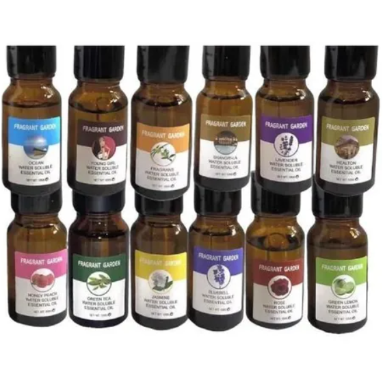 PAQUETE DE 12 ACEITES ESENCIALES AROMÁTICOS DE 10ML C/U VARIADOS - 1