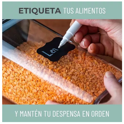 JUEGO DE 5 RECIPIENTES DE ALMACENAMIENTO DE ALIMENTOS HERMÉTICOS - 5