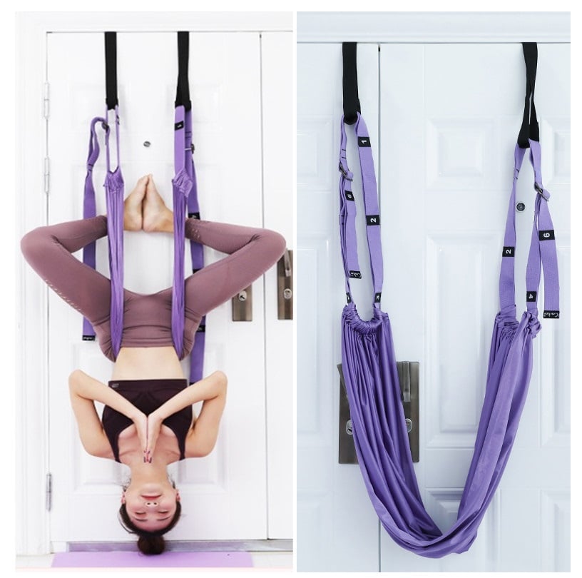 HAMACA AÉREA DE ESTIRAMIENTO ADECUADO PARA CROSS-FIT YOGA Y CLASES DE FITNESS - 3
